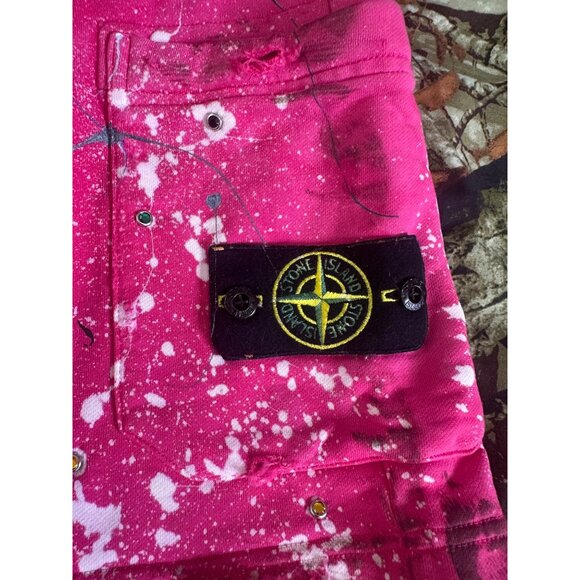 DRO Lab Custom 1/1 ART x  Stone Island Sweat Shorts - Picture 5 of 16